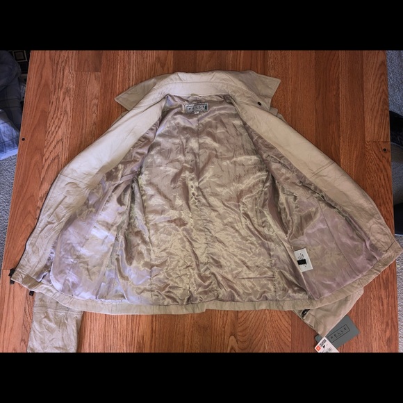 Pelle sandstone Leather moto biker jacket - Picture 6 of 8